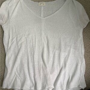 Project Social T Soft White V-Neck Tee